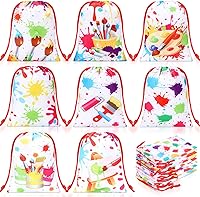 Vista 1 de Honoson 24 bolsas de fiesta de pintura de 5 x 7 pulgadas, pequeñas bolsas de regalo de arte, paquete con cordón, paquete con cordón para dibujar