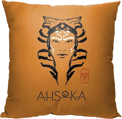 Northwest Almohada Star Wars, 18 x 18 pulgadas, pincelada Ahsoka
