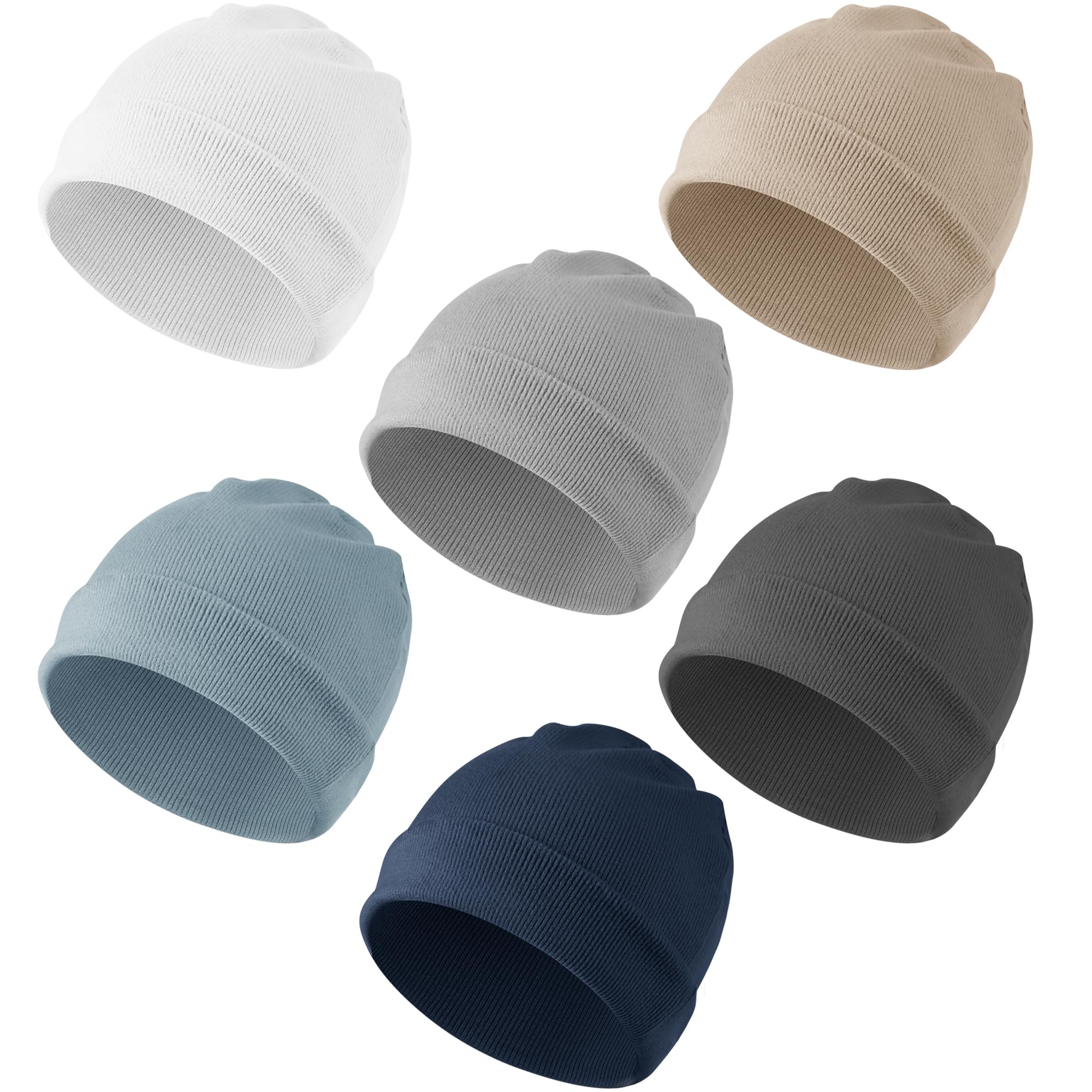 Konssy 6 Pack Baby Beanie Hats