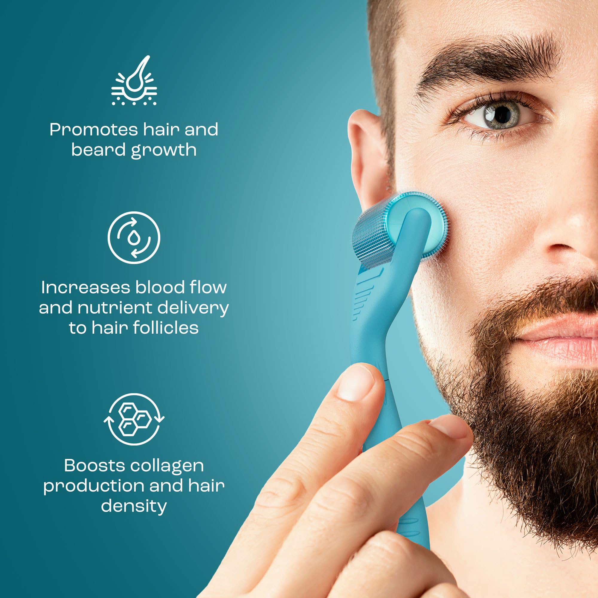 Vitalysse Derma Roller 0.5mm, 1200 Titanium Microneedles for Face Skin Care Hair & Beard Growth - Image 4