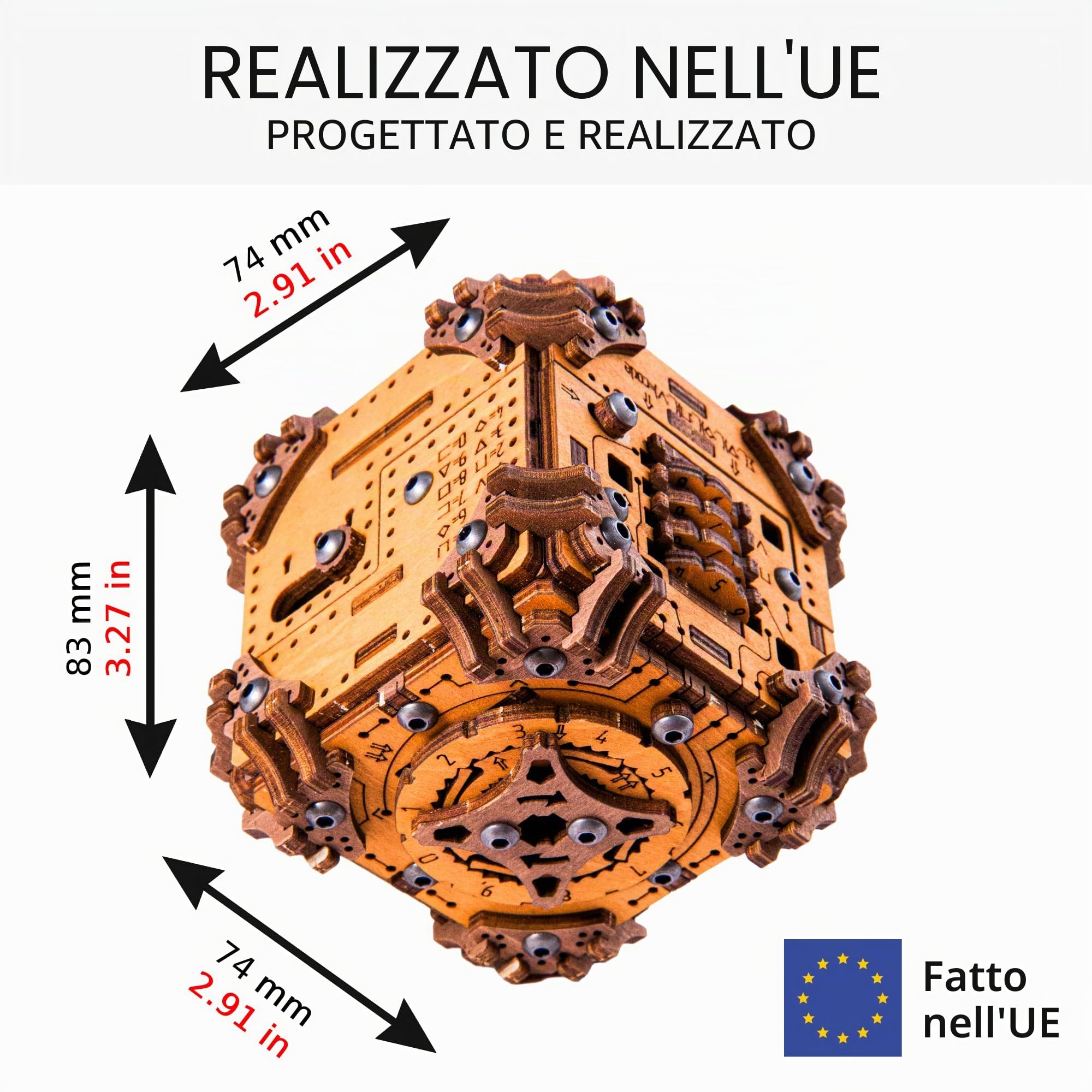 Modello 3D in Legno - Escape Puzzle Box - Tesseract's Secret
