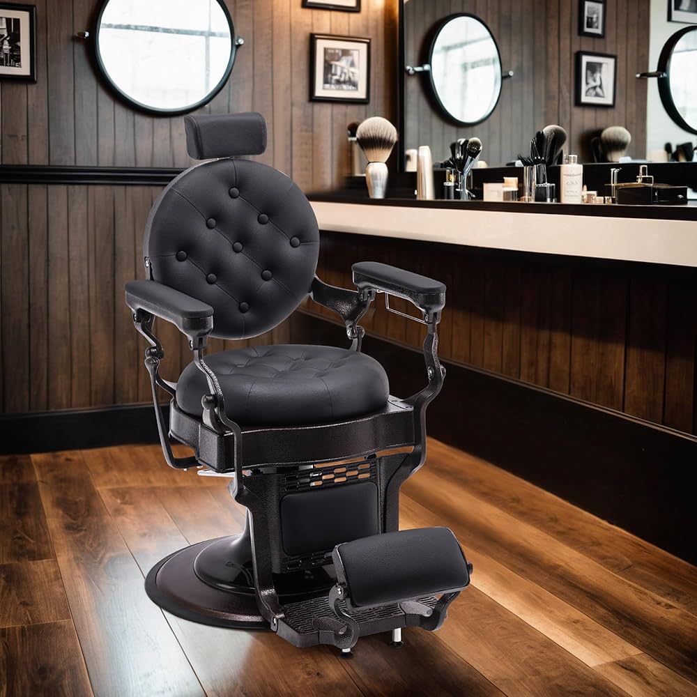 アメリカンヴィンテージバーバー椅子 Amazon.co.jp: OmySalon ヴィンテージ バーバー チェア 万能 高