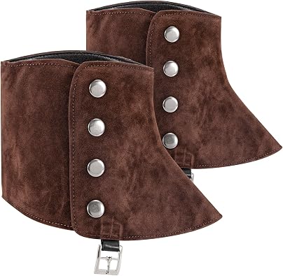 Men's Gangster Spats 20s Leather Shoe Cover White Spats for Men,Mens Womens Roaring 1920s Accessories,Dapper Days Costume Accessories