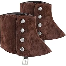 Men's Gangster Spats 20s Leather Shoe Cover White Spats for Men,Mens Womens Roaring 1920s Accessories,Dapper Days Costume Accessories
