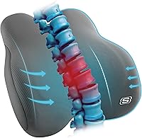 Vista 1 de Skechers Almohada lumbar de espuma viscoelástica, almohada de apoyo lumbar para oficina, silla, alivio del dolor de espalda baja, almohada lumbar