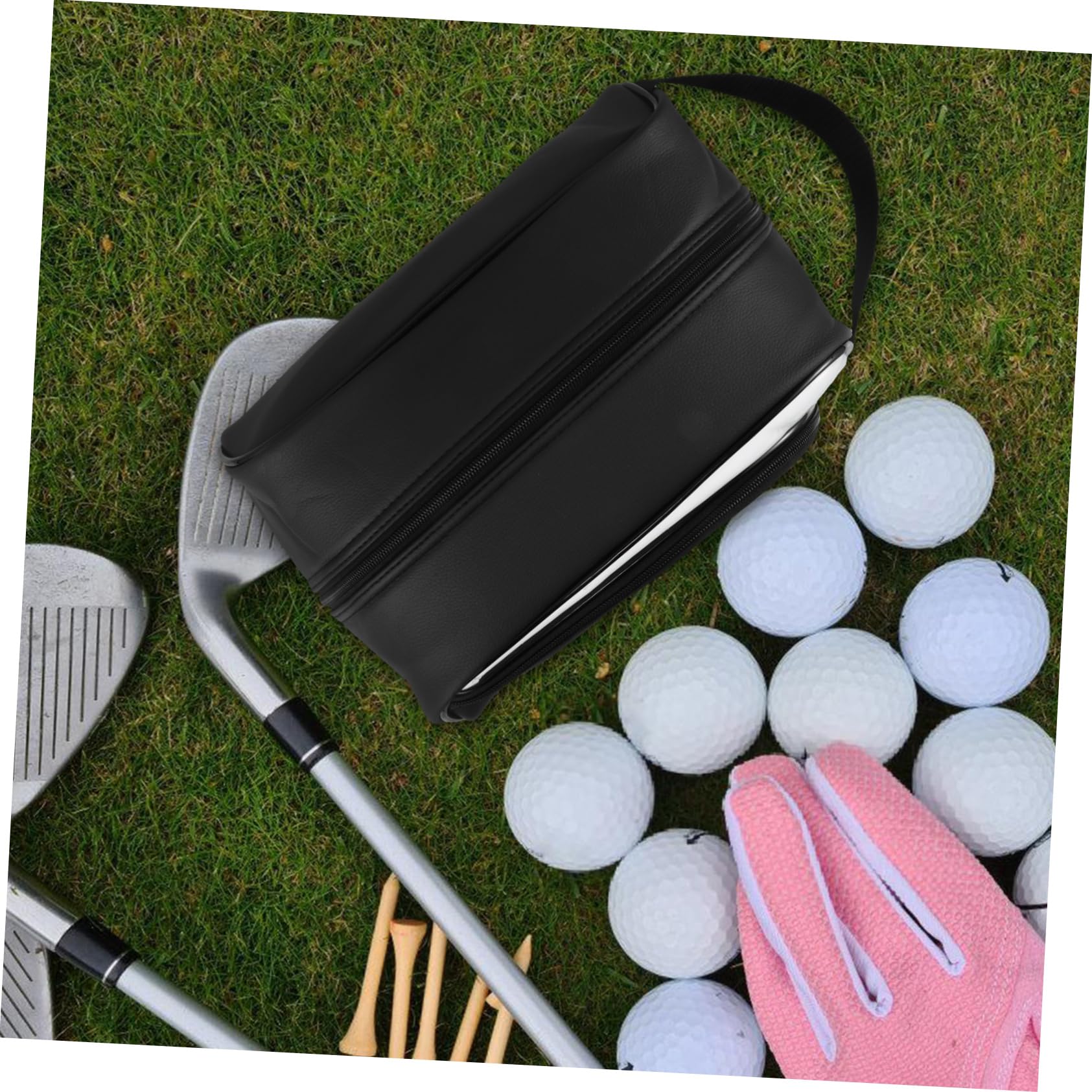 Beavorty Schuhbeutel aus Pu für Aufbewahrung von Golfschuhen und Sportschuhen Leicht für Reisen Fitnessstudio