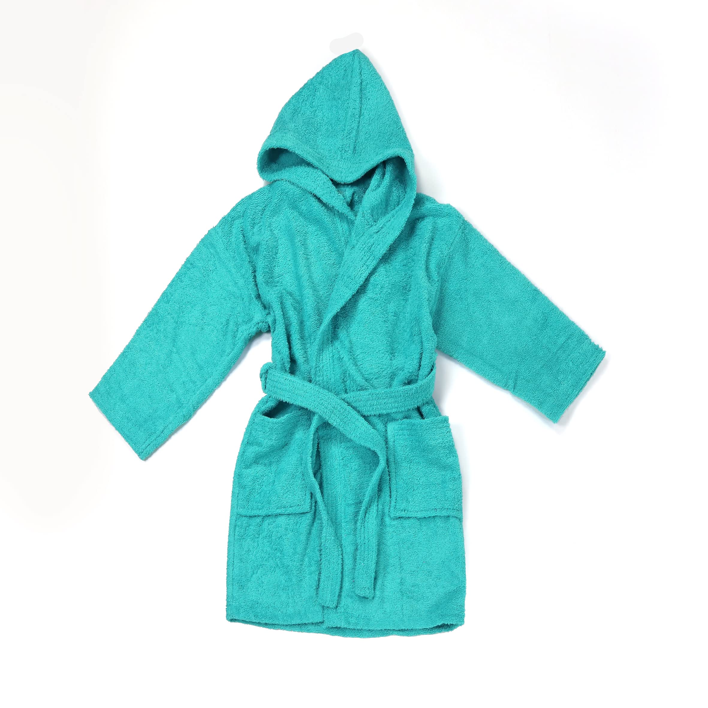 LEBENGOOD Albornoz Niños Niñas 100% Algodón OEKO-TEX® 2 Bolsillos Cinturón Capucha Felpa