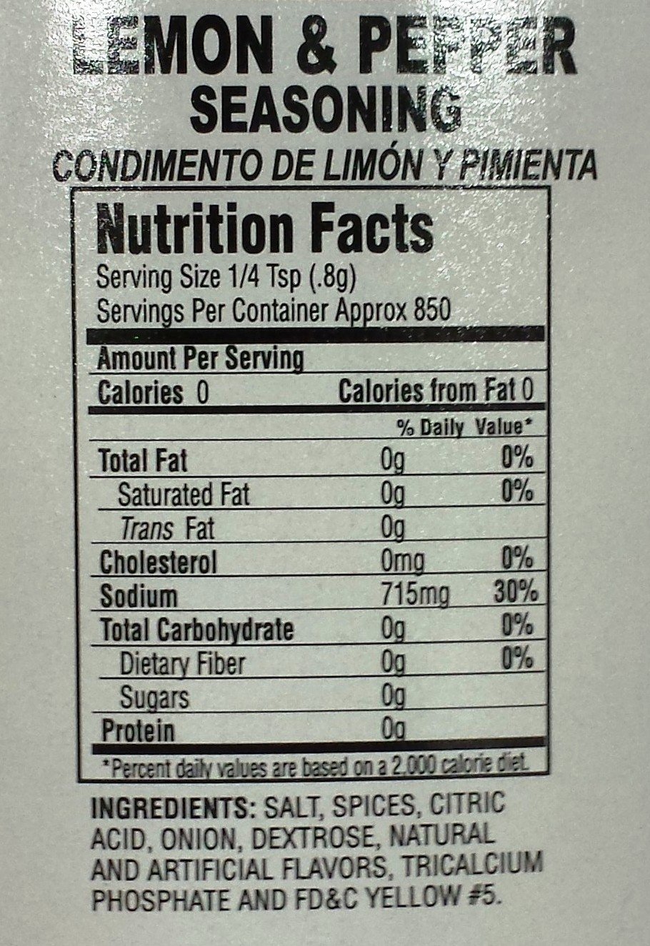 Chef's Quality Lemon and Pepper Seasoning 24 OZ by Chef's Quality