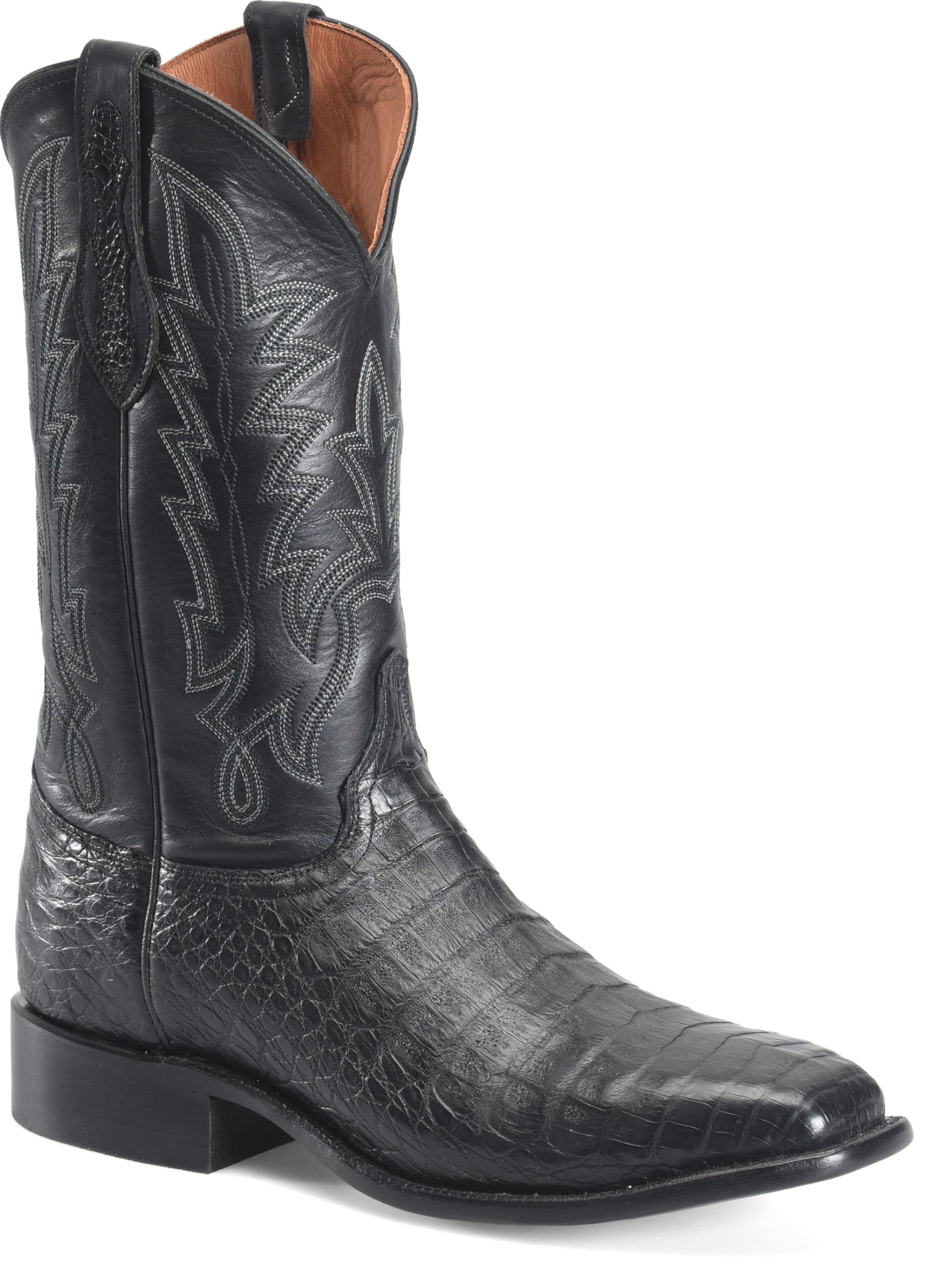 Justin Panama 12" Caiman Cowboy for Men, Exotic Leather Western Footwear, Durable Design, Stylish and Comfortable Western Boots
