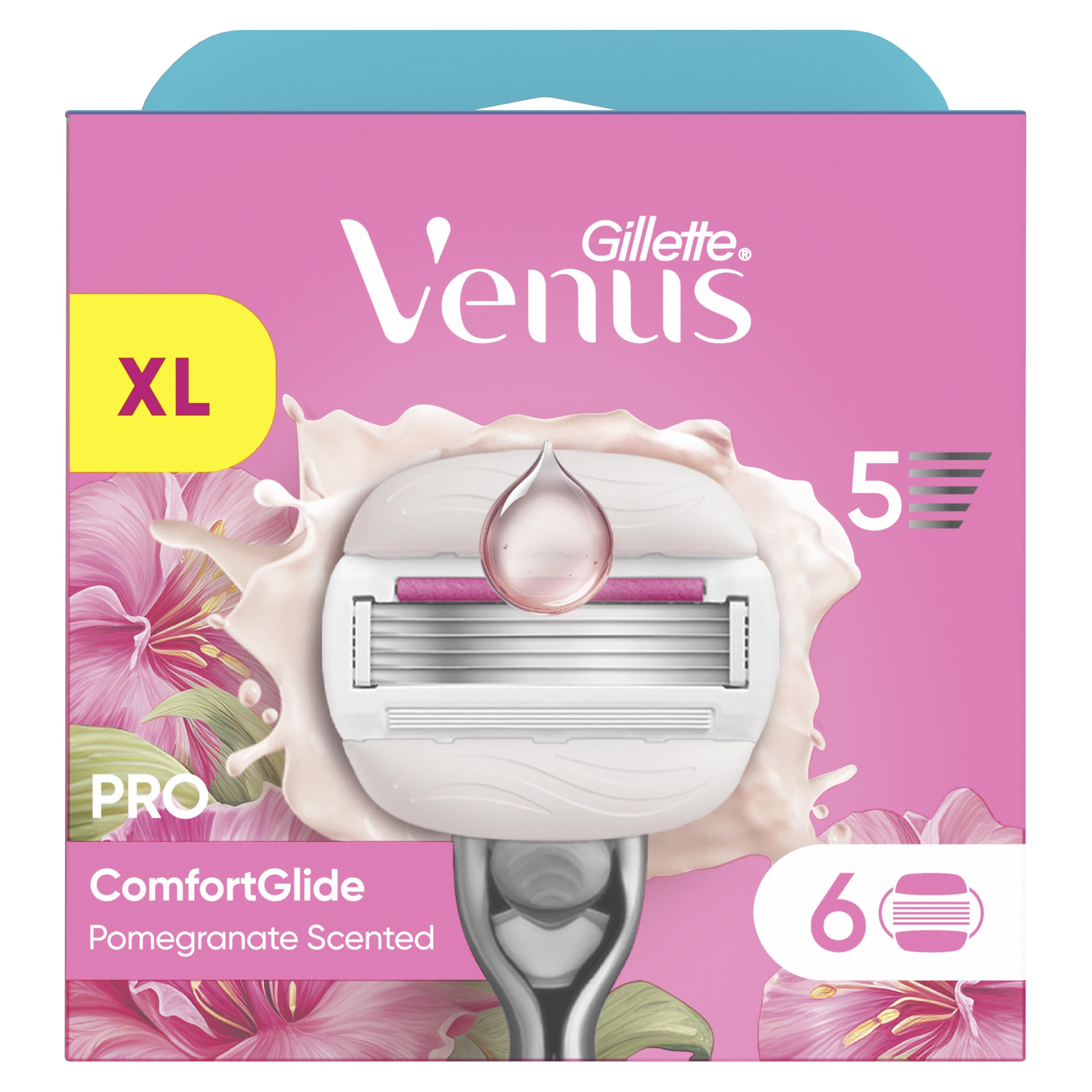 Gillette Venus Pro ComfortGlide Tropical damskie ostrza wymienne o zapachu granatu