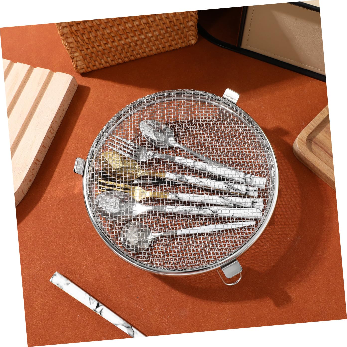 Artibetter Cestello per Resistente ad Alta Temperatura Stili multipli in Acciaio Inossidabile Porta Posate e Utensili da Cucina Design Compatto e Maneggevole Lavastoviglie