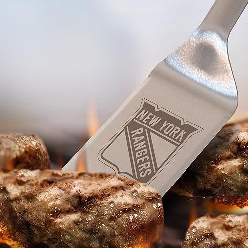 Miniatura 3 de YouTheFan NHL - Espátula para barbacoa de acero inoxidable con abrebotellas