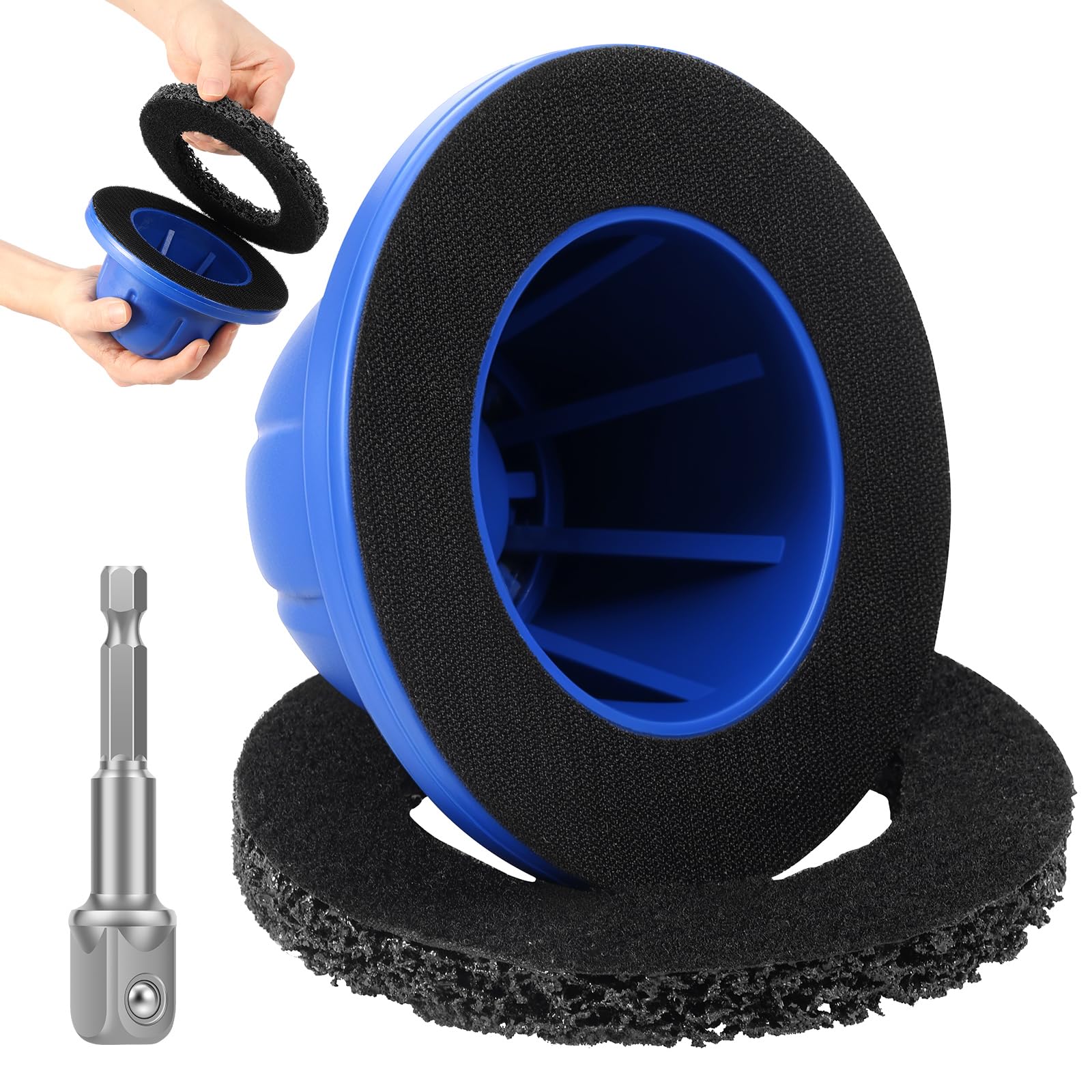 Amoladora de cubo de rueda interior de 90 mm de diámetro exterior, diámetro exterior de 150 mm, lijadora de cabeza esférica para enganche de remolque, limpiador de bujes de rueda para cambio de llanta