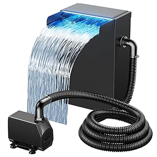 NFESOLAR Pond Waterfall Spillway Kit, Includes Large 7.8