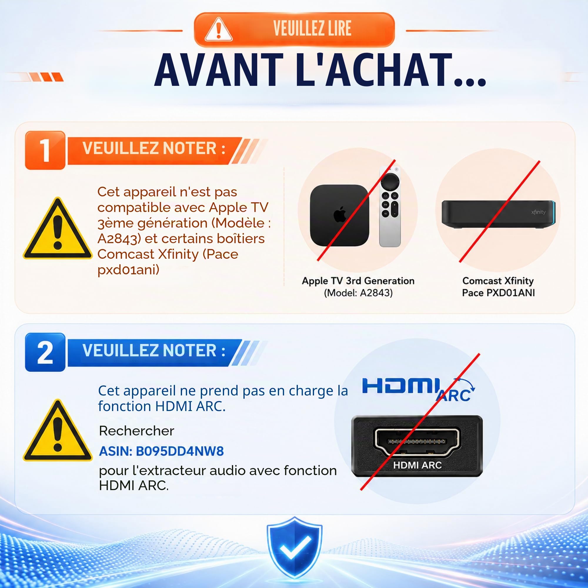 J-Tech Digital JTD18G-H5CH Extracteur audio HDMI 4K 60 Hz + sortie 3,5 mm compatible HDMI 2.0, bande passante 18 Gpb, HDCP 2.2, Dolby Digital/DTS Passthrough CEC, HDR10