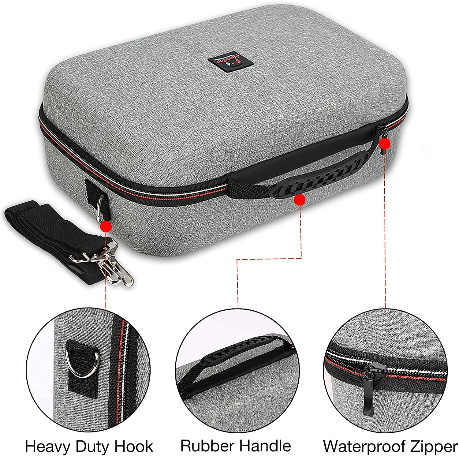 HEYSTOP Tashce - Funda para Nintendo Switch/Switch OLED Modelo Accesorio, Funda para Nintendo Switch con Almacenamiento para Consola y Controlador de Nintendo Switch, Gris, Gris, Unisex