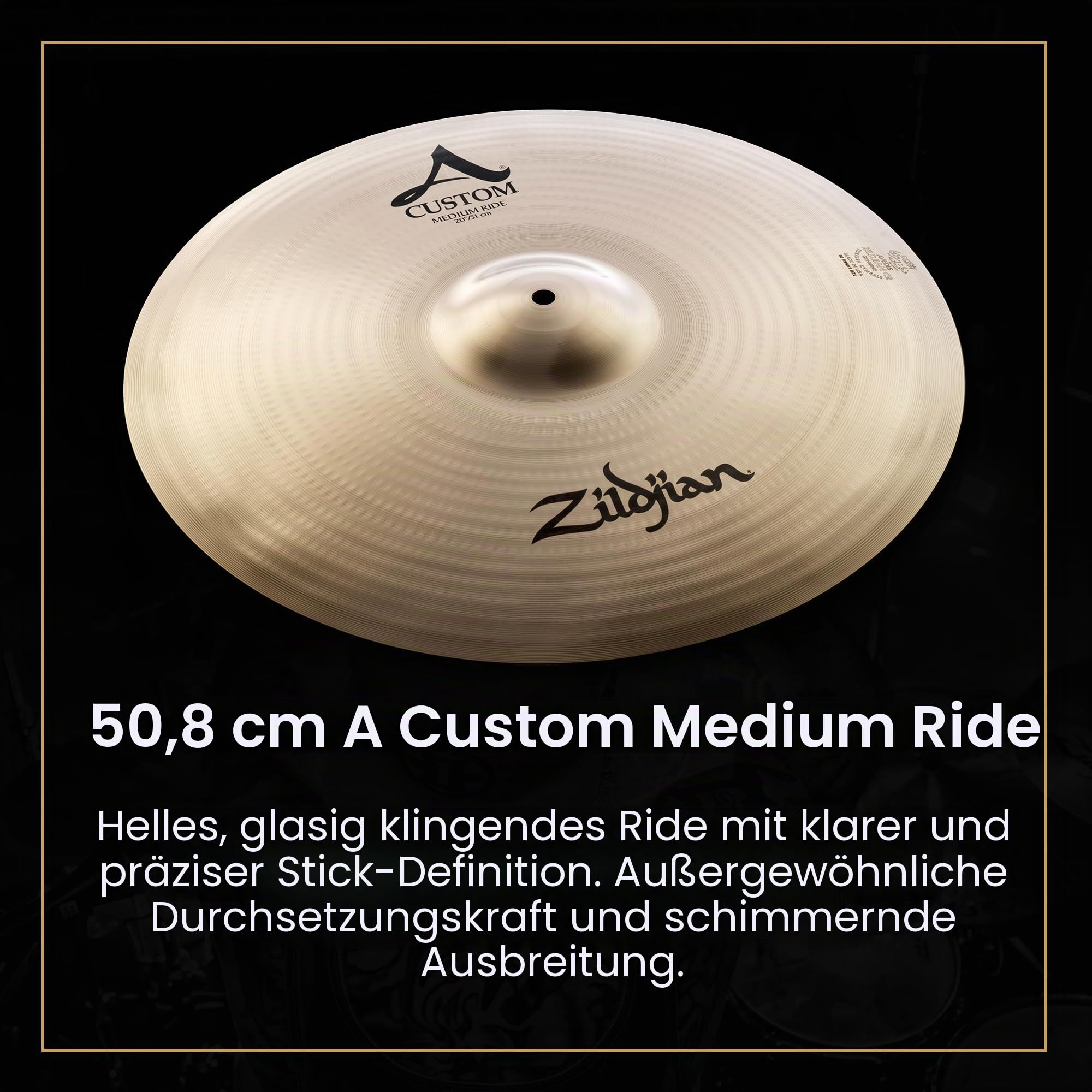 Zildjian A Custom Series Cymbal Box Set - 14" Hi-Hats, 16"/18" Crash, 20" Medium Ride
