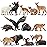 Toymany 14PCS Mini North American Forest Animals Figurines, Realistic Jungle Animal Toys Includes Elk Pronghorn Leopard Gey Fox for Kids Adults Toddlers