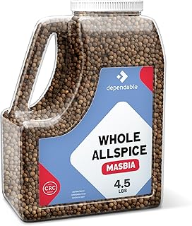 Dependable Foods Whole Allspice – 4.5 Lb. Bulk Jar - Non-GMO, Kosher, Salt-Free, Allergen-Free Seasoning | Aromatic Infusion