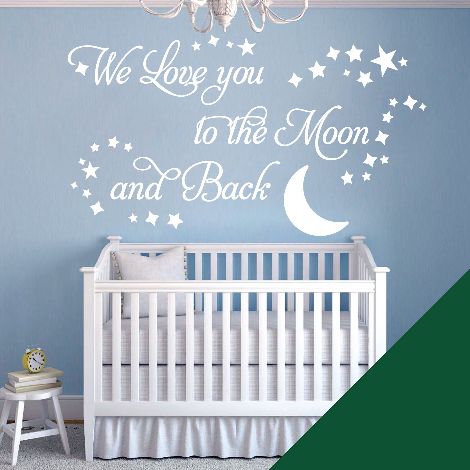 We Love You to the Moon and Back - Vinyl Decal Nursery Wall Art Sticker [Medium] [Forest] — image 1