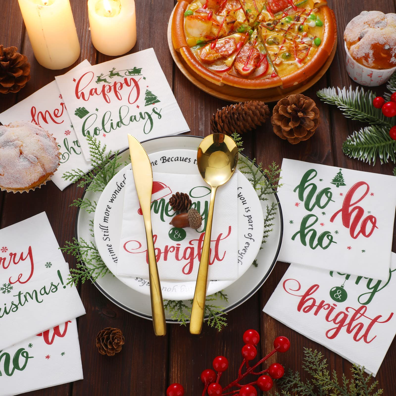 Lot De 20 Serviettes De Table En Papier Motif étoiles De Mer Et