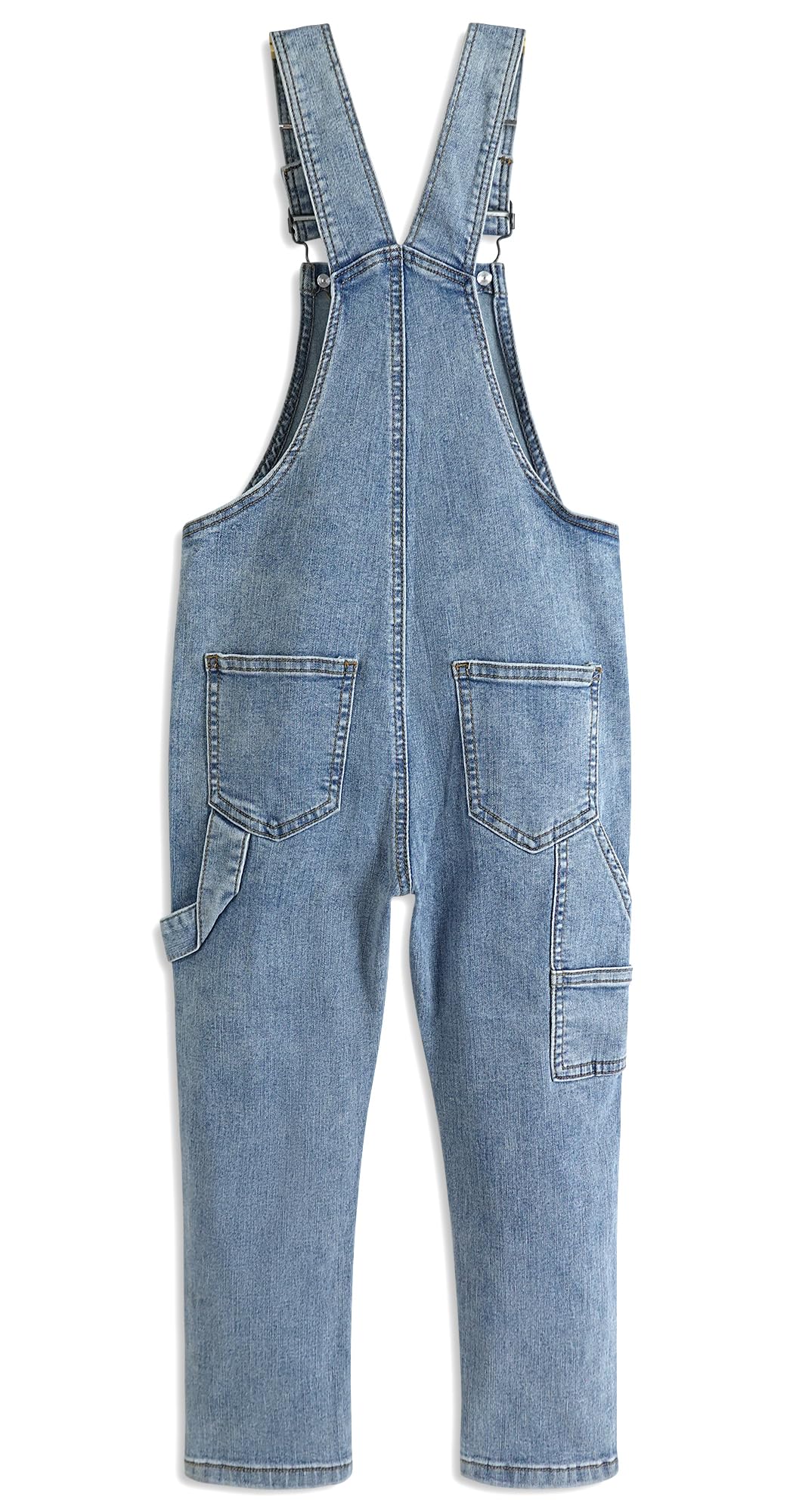 KIDSCOOL SPACE Salopette in denim bambina, salopette in denim altamente elastica per bambine e bambini grandi