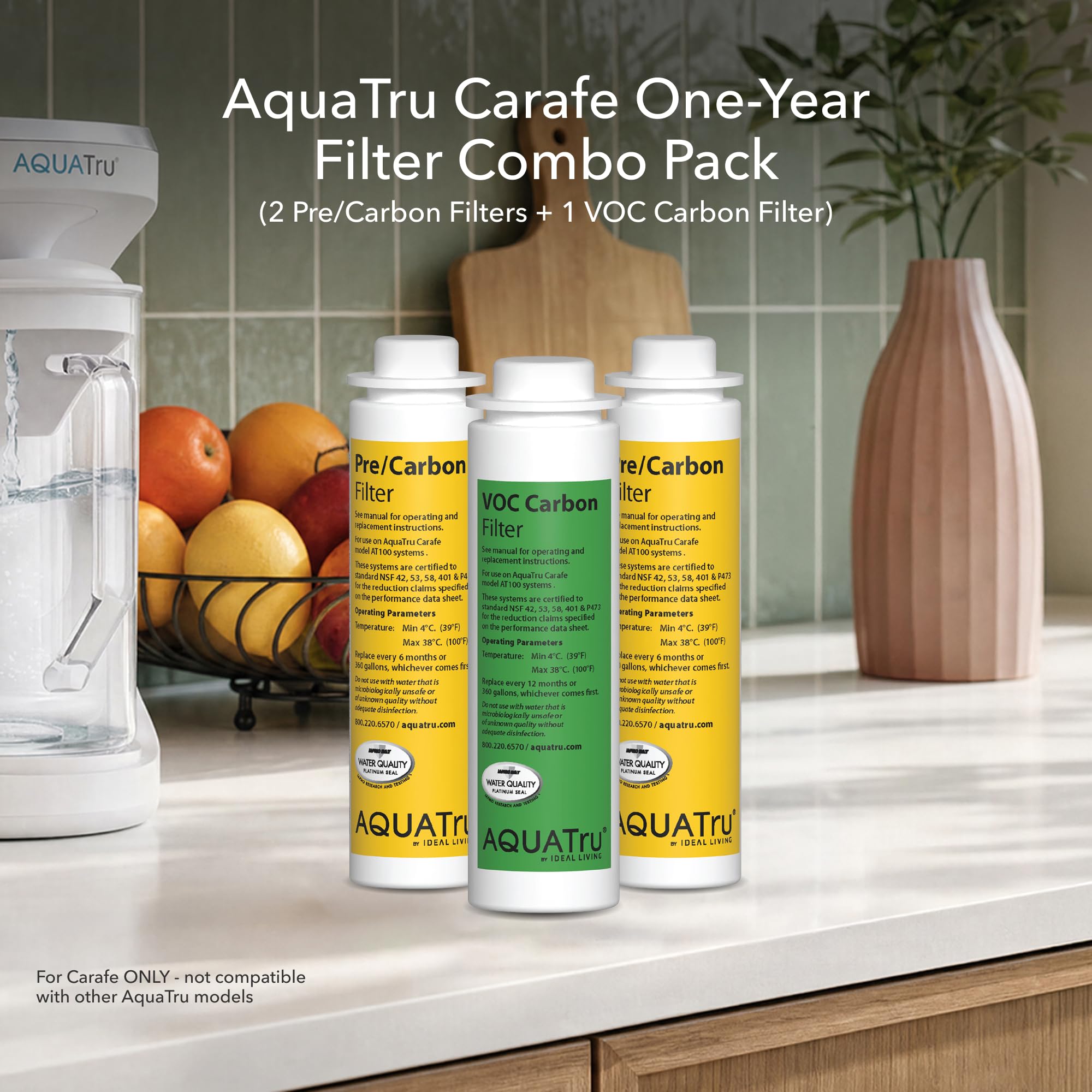 AquaTru Filter Combo Pack - Purify Your Water -2 AquaTru Filter Combo Pack - Purify Your Water -2