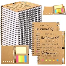 Yeaqee 100 Pcs Employee Appreciation Gifts Inspirational Gifts Set Mini Spiral Notebooks with Pen May You Be Proud of The Work You Do Motivational Thanks Gift for Staff Coworkers Proud