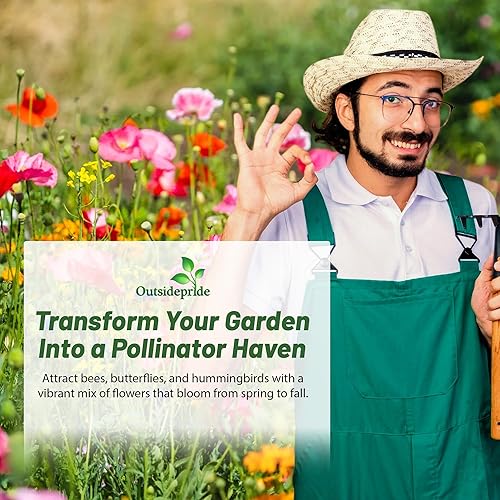 Miniatura 5 de Outsidepride Mezcla de semillas de flores silvestres de polinizador de 5 libras para atraer polinizadores en todos los estados