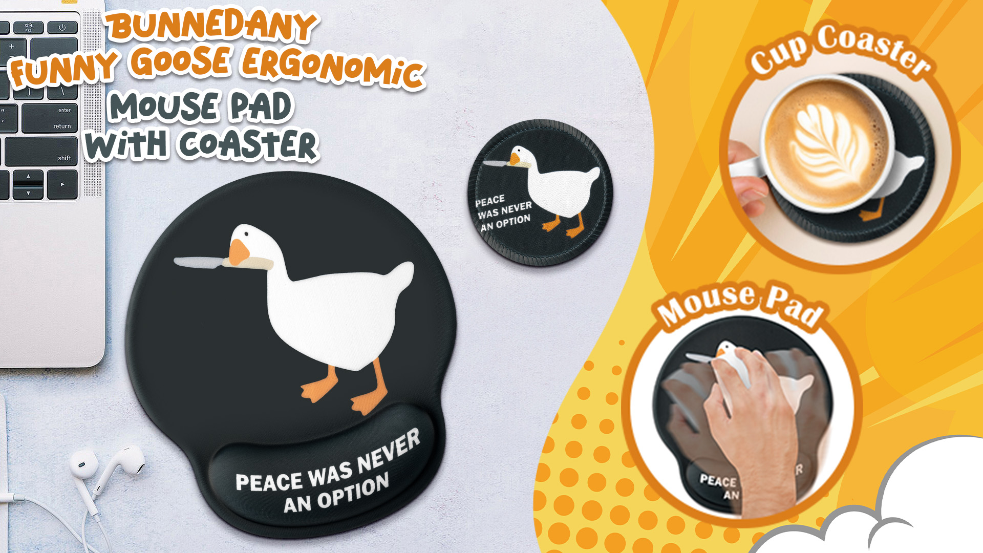 専用　菜箸・補助木べら・コースター・マウスパッド Amazon.com: BunneDany Ergonomic Mouse Pad with Gel Wrist Rest