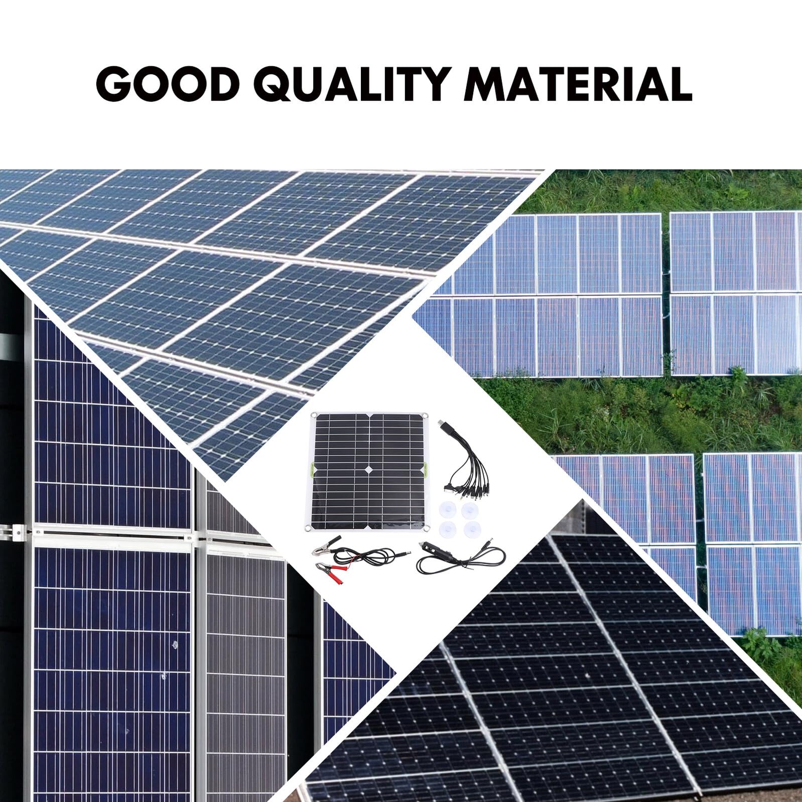 Pannello Solare Monocristallino 200w Nero per Viaggio | Indice 98%, Uso Campeggio, Configurazione da Esterno, Riferimenti per Energia Portatile