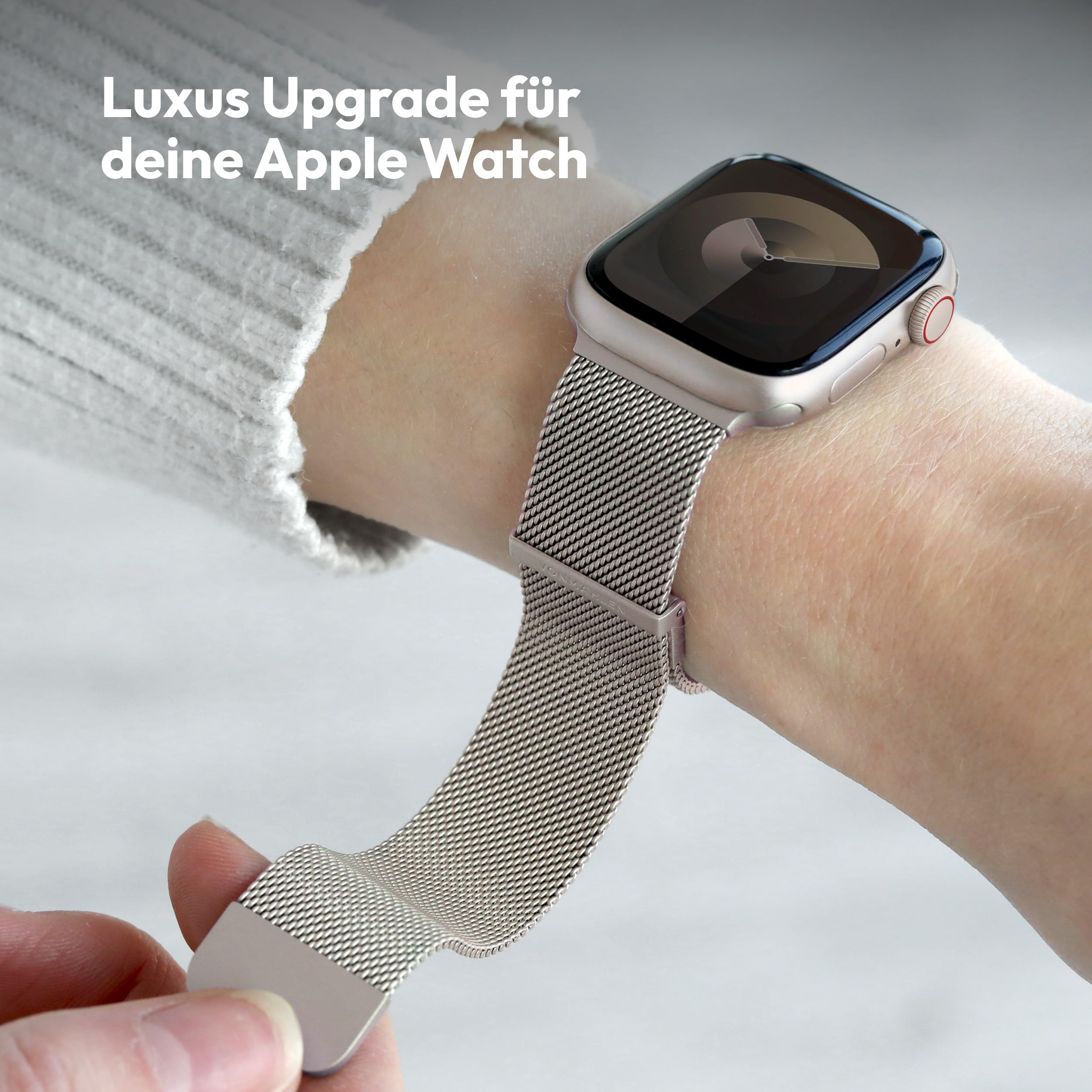 VONMÄHLEN Milanese Loop 2 – Stilvolles Edelstahlarmband mit Magnetverschluss, verstellbar, hochwertig, kompatibel mit Apple Watch