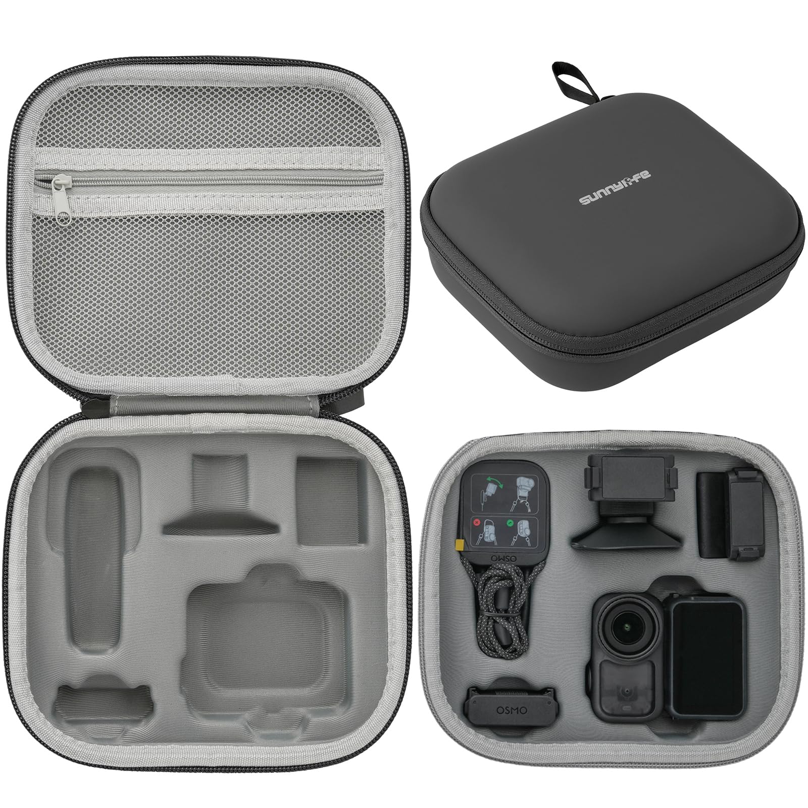 Custodia da trasporto Borsa per DJI Osmo Nano, Custodia protettiva PU Case Bag Borsa da viaggio Accessori per DJI Osmo Nano Combo (Black)