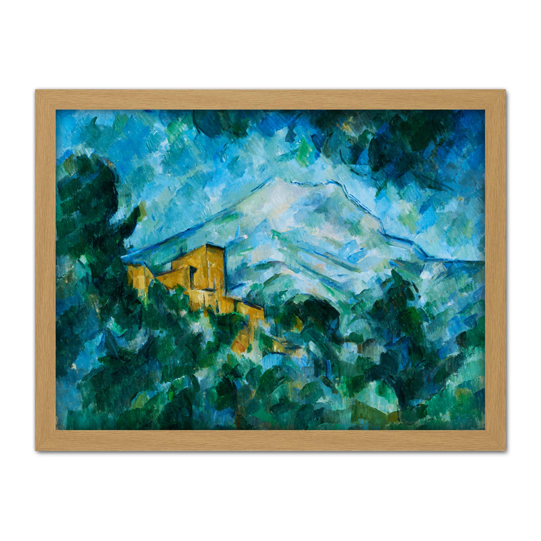 Paul Cezanne Mont Sainte Victoire And Chateau Noir Large Framed Art Print Poster Wall Decor 18x24