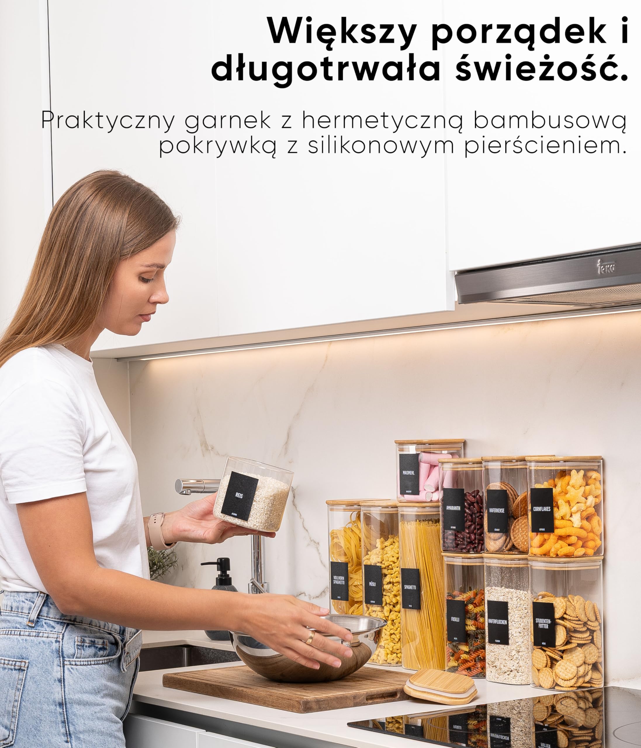 Deco haus® Słoiki do przechowywania z pokrywką, zestaw 12 sztuk, szklane pojemniki na zapasy, do przechowywania kuchni, słoikói, pojemnik szklany z pokrywką, szklany pojemnik