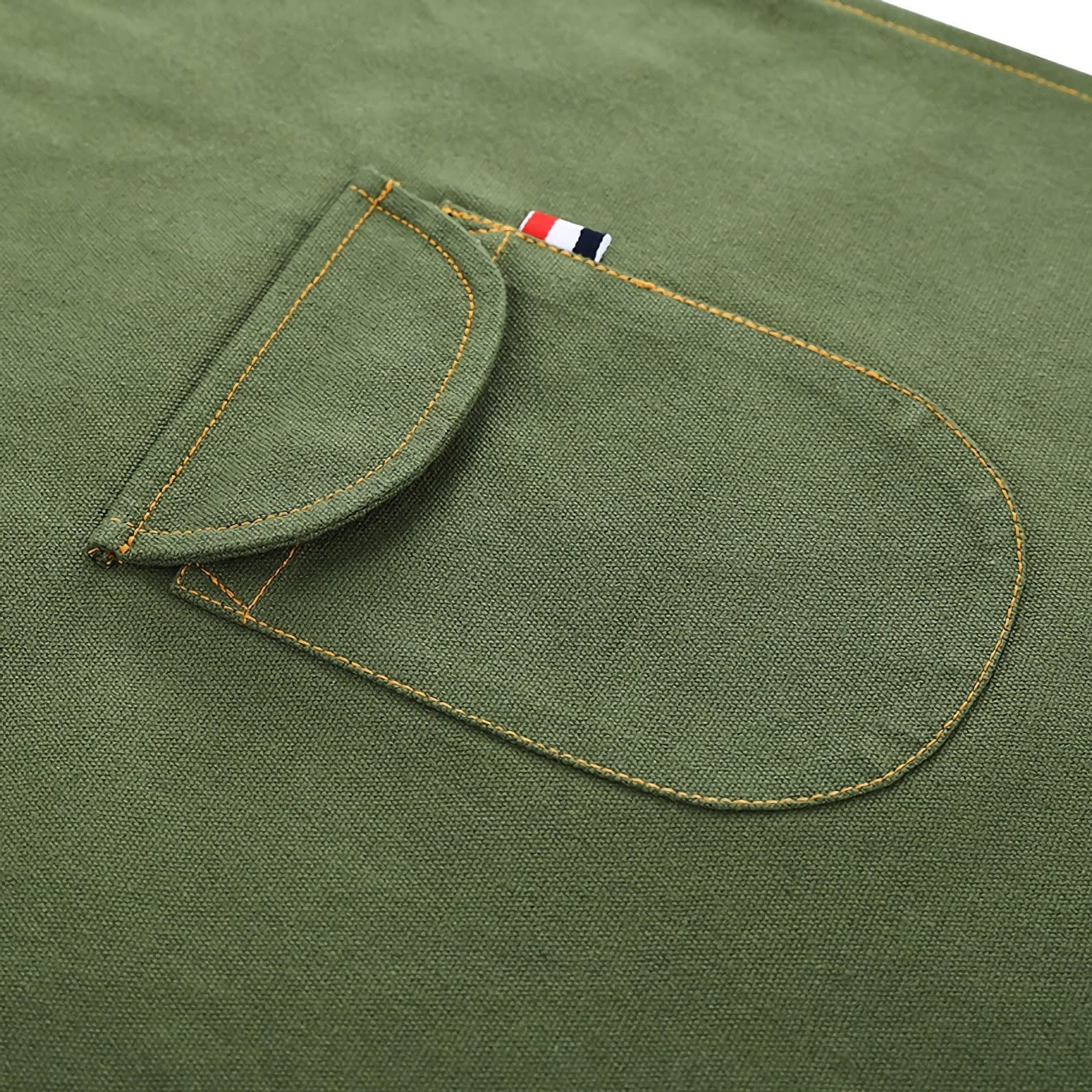 Delantal de lona impermeable para restaurante, cafetería, leche, té, tienda, trabajo, camarero, florería, pintura, horneado (marrón)