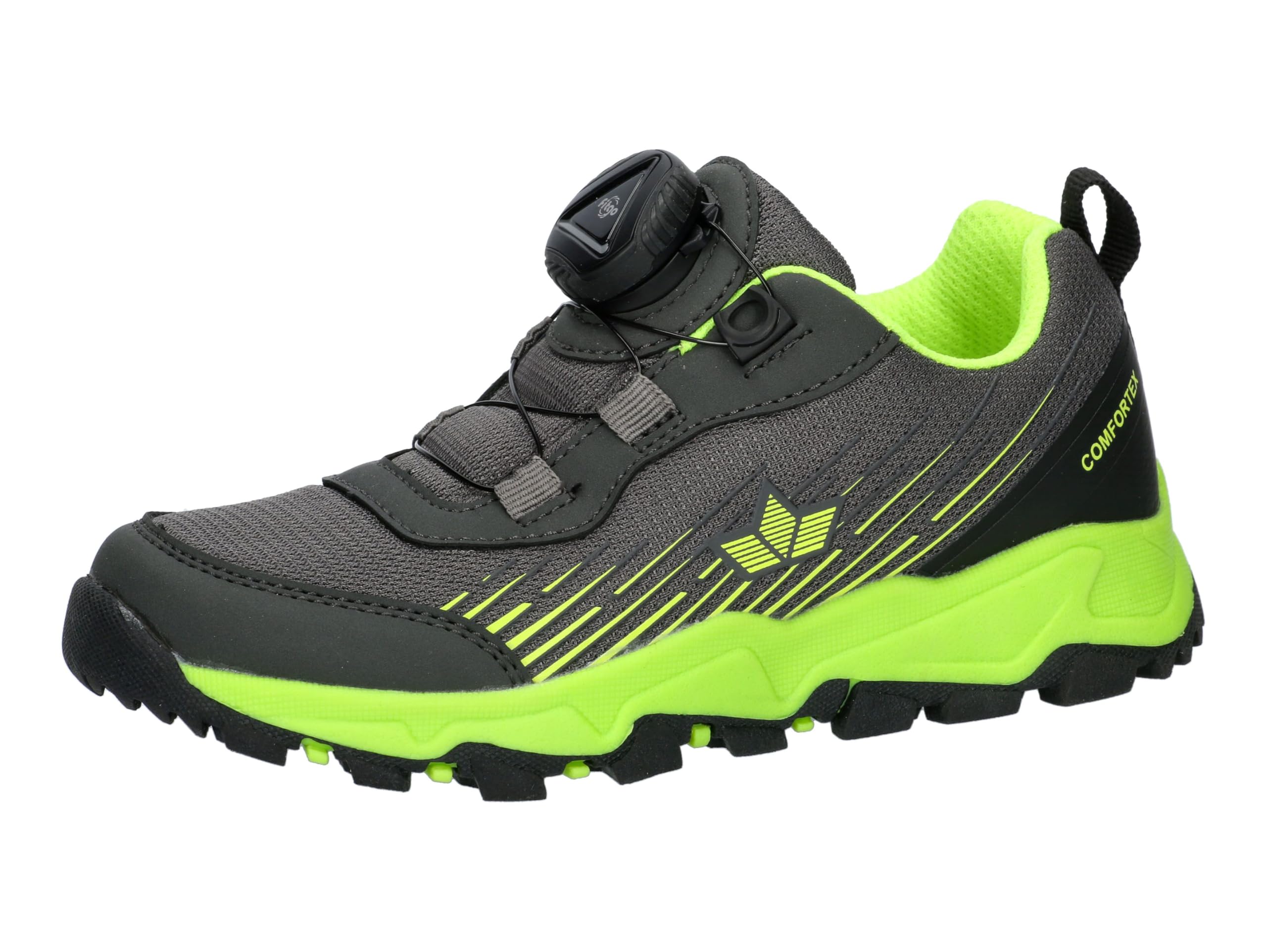 Lico Unisex Kid's Lakeside Trekking Shoes, Anthracite Lemon, 1.5 UK Child