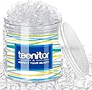 Teenitor Clear Elastic Hair Bands, 2000pcs Mini Hair Rubber Bands, Hair Ties, Soft Hair Elastics Ties, 2mm in Width and 30mm in Length