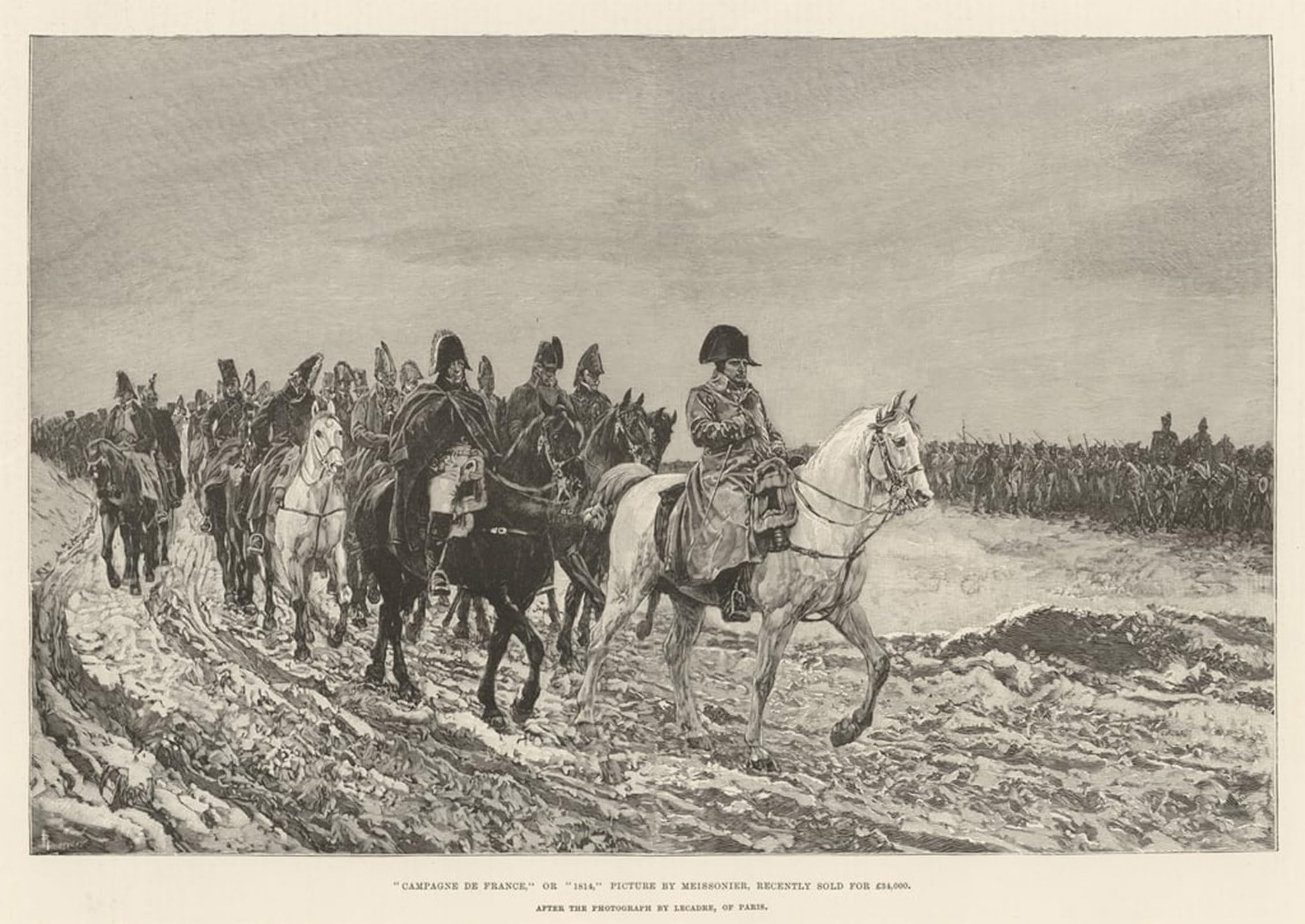 Cuadro de paisaje clásico francés impresión en lienzo Jean Louis Meissonier 5