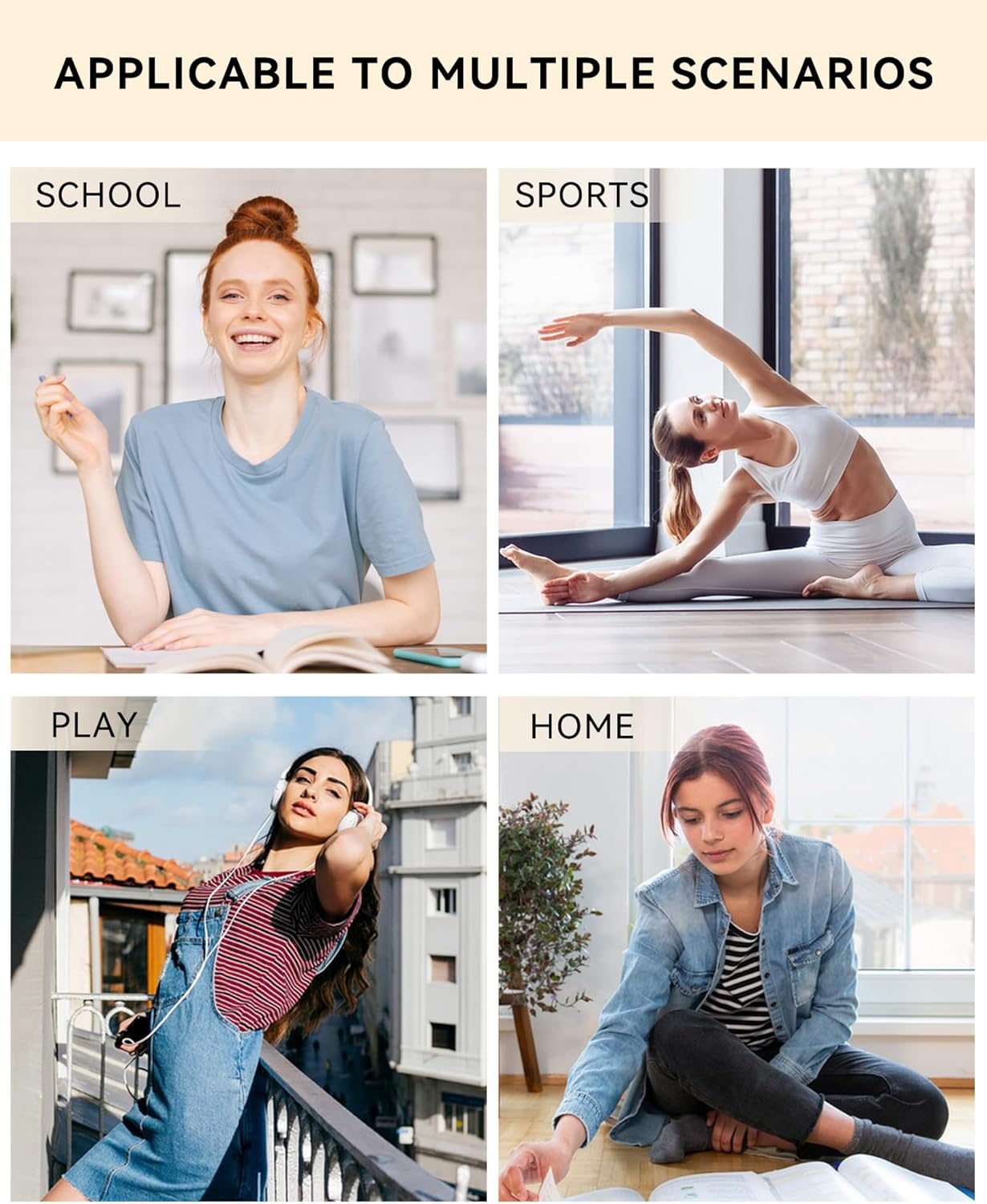 Training Bras for Girls Wireless Teen Bras Lightly Padded Cotton Kids Bra Adjustable Straps Back - Image 7