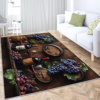 カーペット ワインのパターン 140 x 200cm 3D 滑り止めもラグマット ドアマット ソファー ベッドサイド ラグマット リビングマット ラグ 洗える リビングルームドアマット コーヒーテーブルソファカーペット