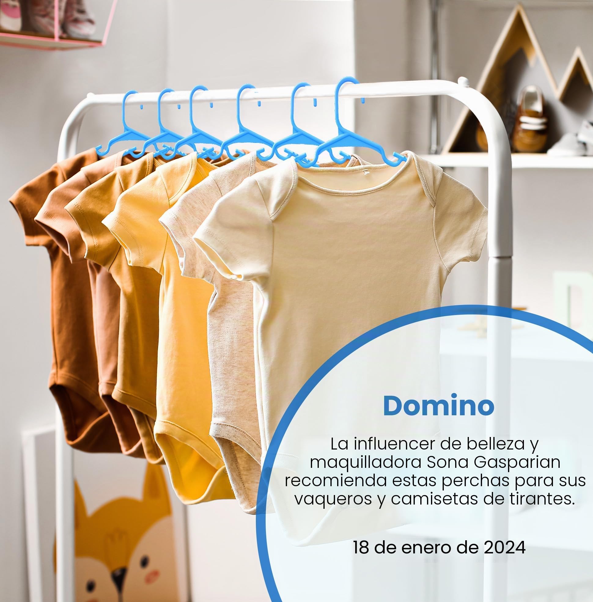 Utopia Home Perchas para niños, Paquete de 60 Perchas para Armario de bebé