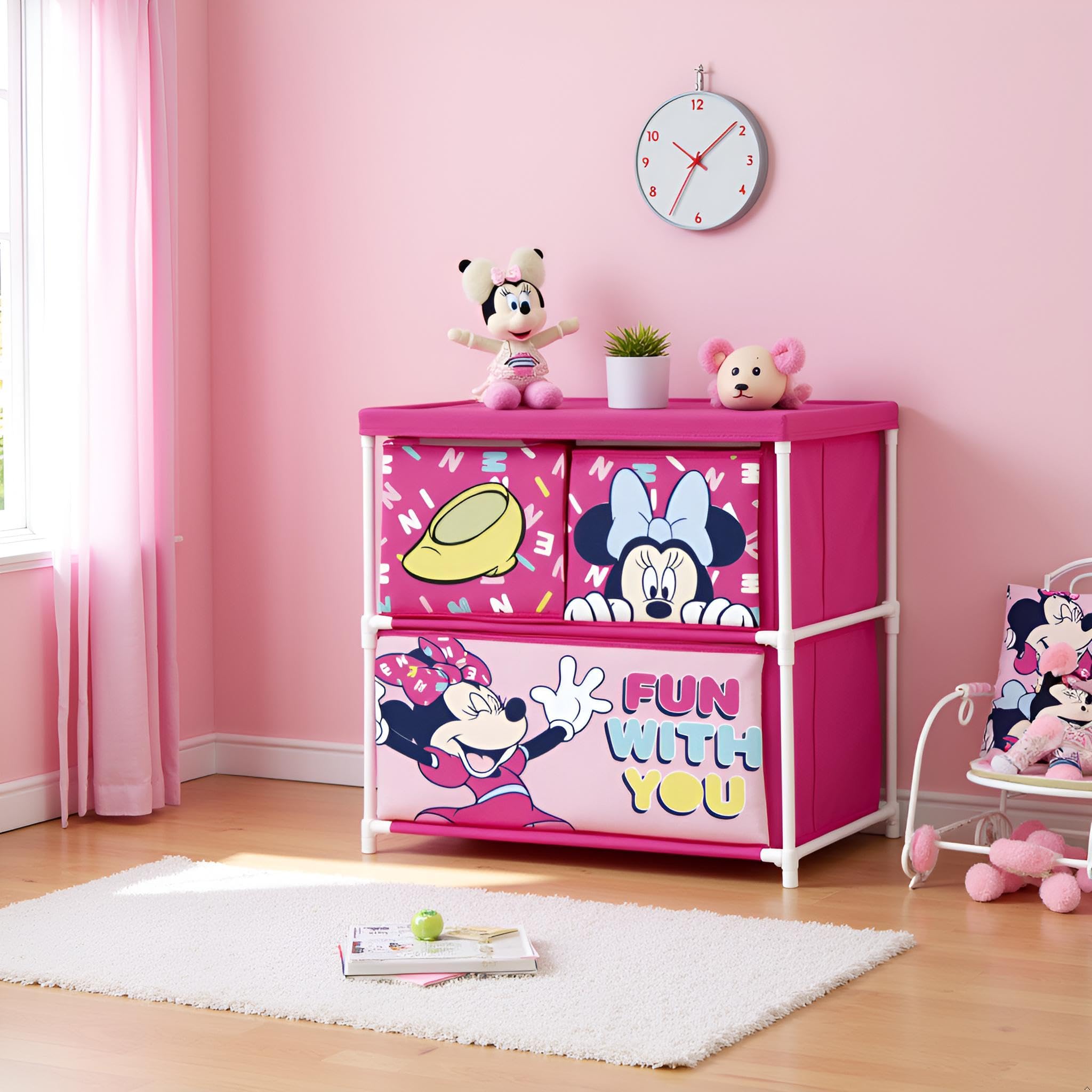 mini mouse dresser Disney Minnie 3 Drawer Storage Unit Home & Kitchen Color:Pumpkin Spice 20042026salepromo Green Lace Dress -