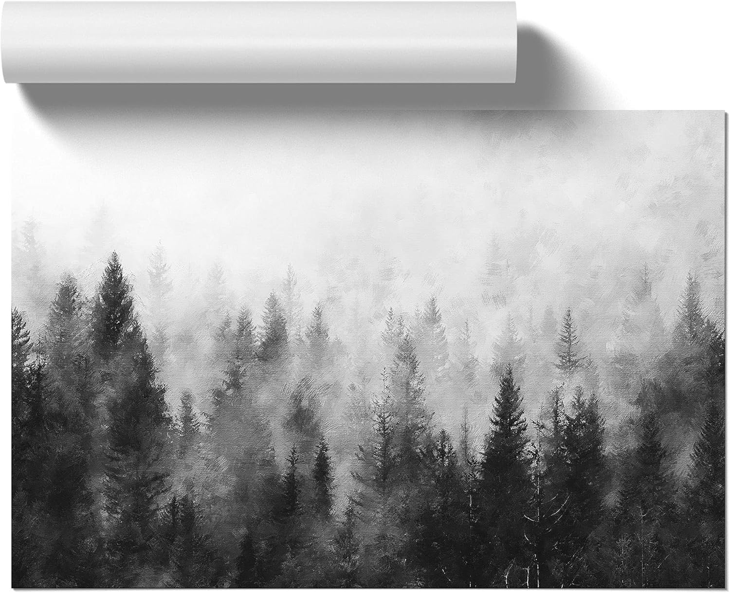 Big Box Art The Misty Forest Painting Poster Wall Art Unframed Picture