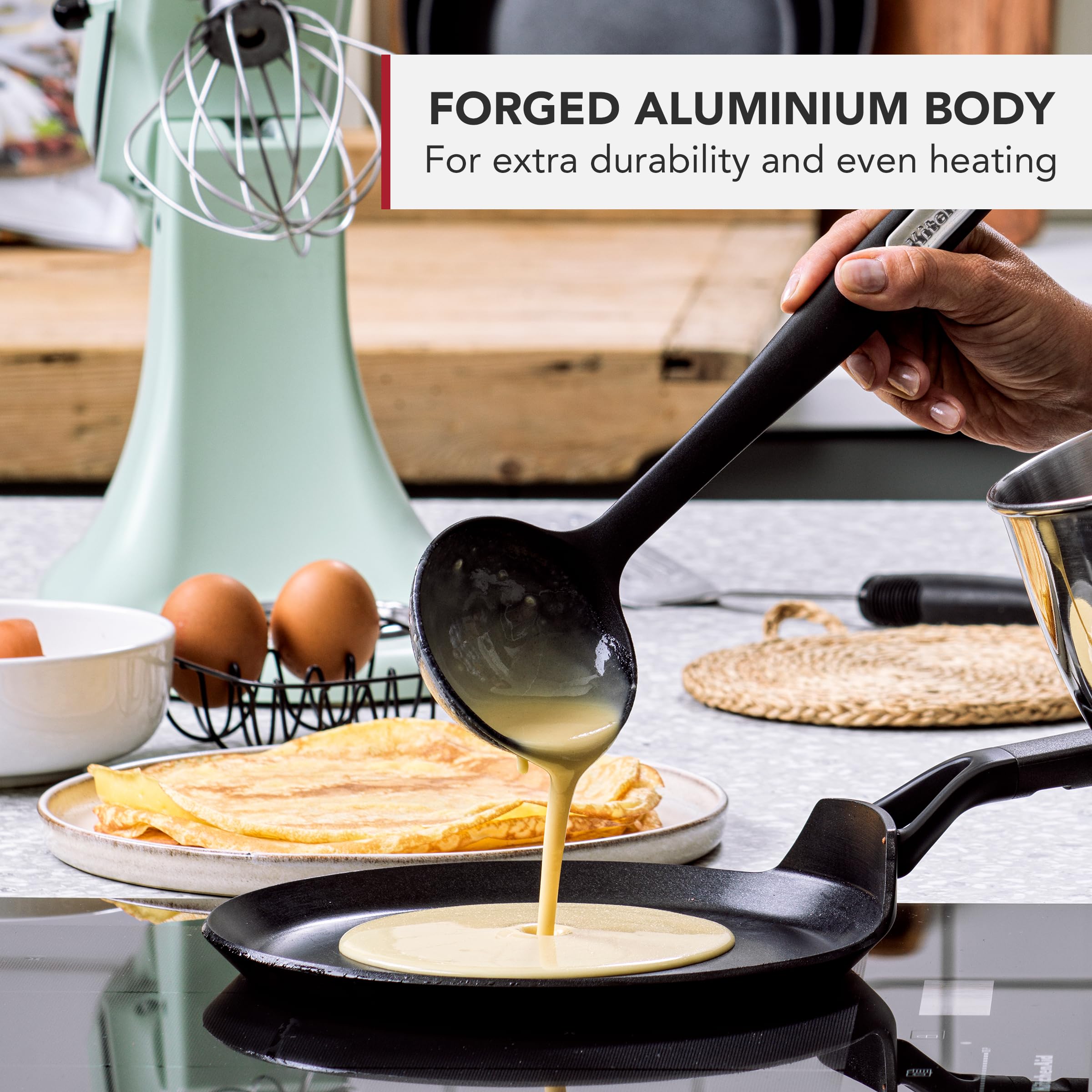 Kitchenaid Patelnia, Aluminium, Czarny, 24cm