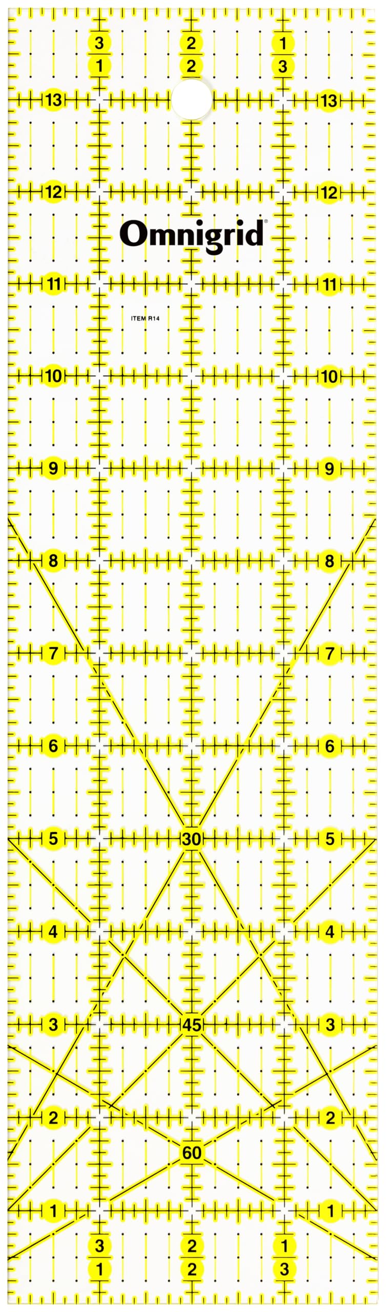 Omnigrid Prym 4 x 14-inch Universal Ruler with inch Angles Scale