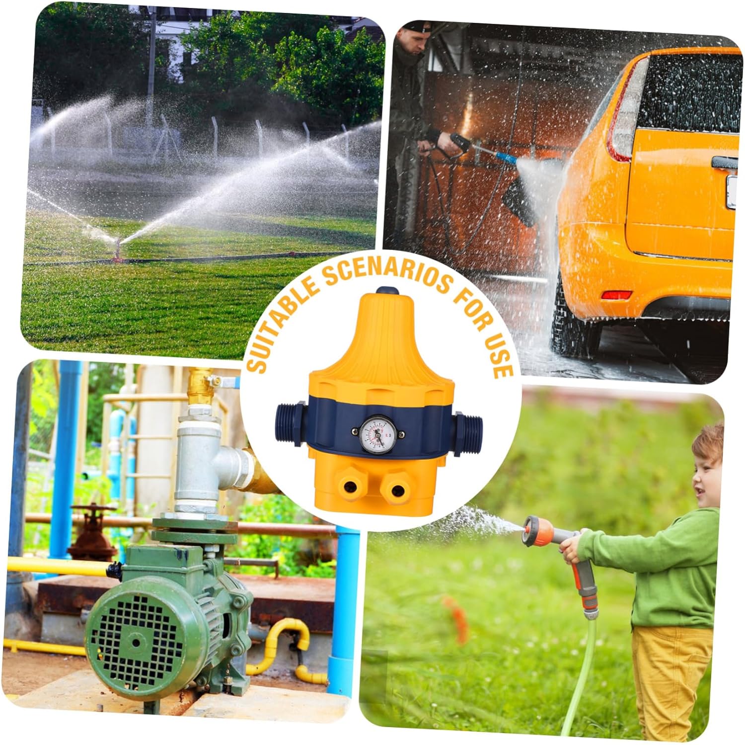 Automatic Pressure Controller for Smart Water Pump 110V Electronic Water Pump Controller Pressure Booster for Home Irrigation