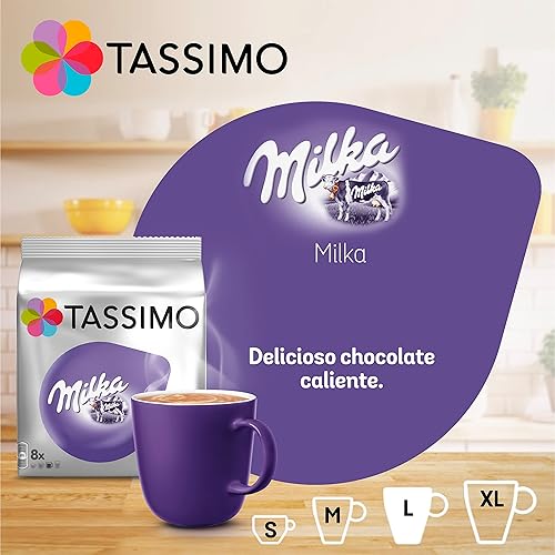 Miniatura 3 de Tassimo Milka Hot Chocolate, paquete de 5, chocolate, cápsulas, 40 discos en T  porciones