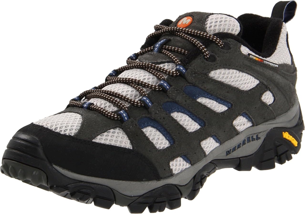 Amazon.com | Merrell mens Moab Ventilator Hiking Shoe Beluga/Denim Blue 15  M US | Hiking Shoes