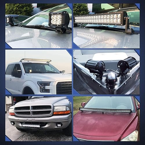 Miniatura 8 de Nilight 2 módulos LED de inundación de 4 pulgadas y 18 W universales ajustables para pilar, luz de trabajo LED todoterreno con soporte de montaje,